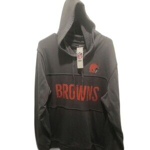 Men’s NFL Cleveland Browns Pullover Hoodie Sweatshirt Size XL Gray Graphic